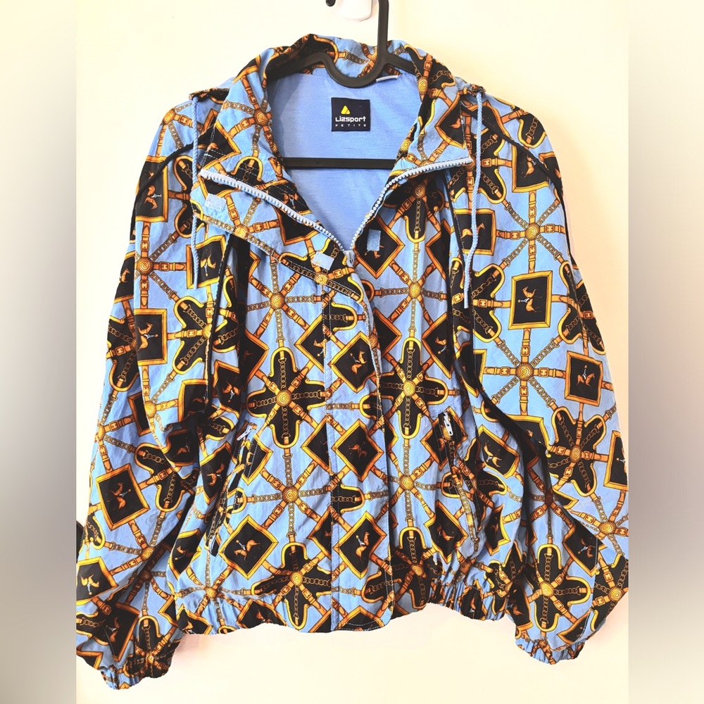 Equestrian Colorful Pattern Print Women Casual Bomber Jacket
